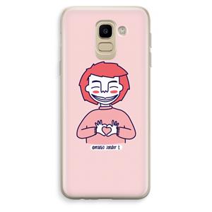 CaseCompany Hartje: Samsung Galaxy J6 (2018) Transparant Hoesje