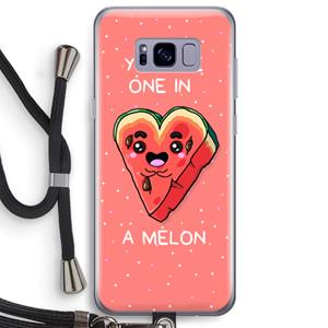 CaseCompany One In A Melon: Samsung Galaxy S8 Plus Transparant Hoesje met koord