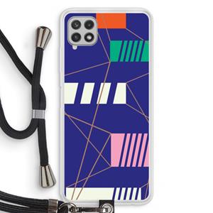 CaseCompany Gestalte 5: Samsung Galaxy A22 4G Transparant Hoesje met koord