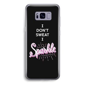 CaseCompany Sparkle quote: Samsung Galaxy S8 Transparant Hoesje