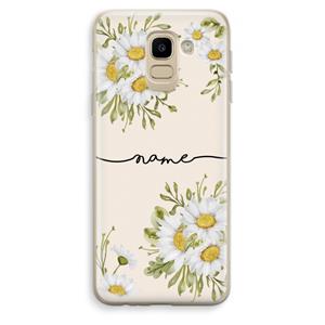 CaseCompany Daisies: Samsung Galaxy J6 (2018) Transparant Hoesje