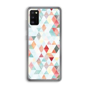 CaseCompany Gekleurde driehoekjes pastel: Samsung Galaxy A41 Transparant Hoesje