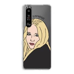 CaseCompany Mary Kate: Sony Xperia 1 III Transparant Hoesje