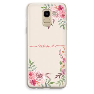 CaseCompany Rozen: Samsung Galaxy J6 (2018) Transparant Hoesje