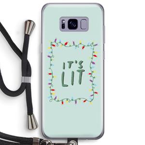 CaseCompany It's Lit: Samsung Galaxy S8 Plus Transparant Hoesje met koord