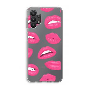 CaseCompany Bite my lip: Samsung Galaxy A32 5G Transparant Hoesje