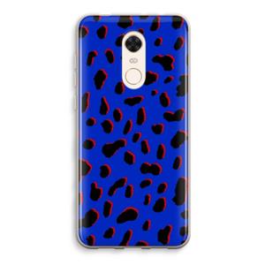 CaseCompany Blue Leopard: Xiaomi Redmi 5 Transparant Hoesje