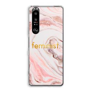 CaseCompany Feminist: Sony Xperia 1 III Transparant Hoesje