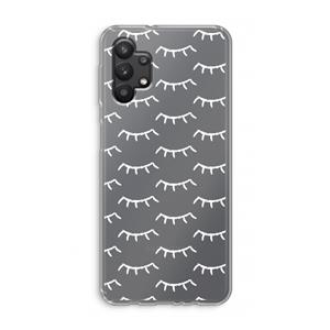 CaseCompany Wimpers: Samsung Galaxy A32 5G Transparant Hoesje