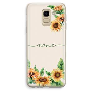 CaseCompany Zonnebloemen: Samsung Galaxy J6 (2018) Transparant Hoesje