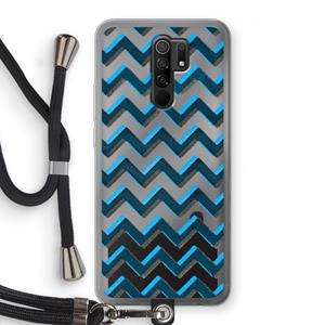 CaseCompany Onderbroken lijn: Xiaomi Redmi 9 Transparant Hoesje met koord