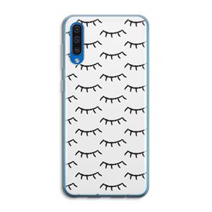 CaseCompany Wimpers: Samsung Galaxy A50 Transparant Hoesje