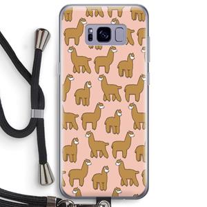CaseCompany Alpacas: Samsung Galaxy S8 Plus Transparant Hoesje met koord