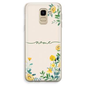 CaseCompany Gele bloemen: Samsung Galaxy J6 (2018) Transparant Hoesje