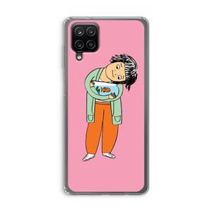CaseCompany Visknuffel: Samsung Galaxy A12 Transparant Hoesje