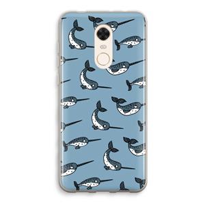 CaseCompany Narwhal: Xiaomi Redmi 5 Transparant Hoesje