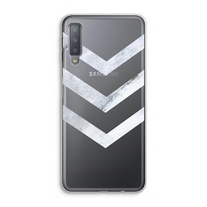 CaseCompany Marmeren pijlen: Samsung Galaxy A7 (2018) Transparant Hoesje