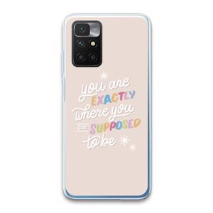 CaseCompany Right Place: Xiaomi Redmi 10 Transparant Hoesje