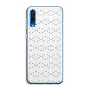 CaseCompany Zwart-witte kubussen: Samsung Galaxy A50 Transparant Hoesje