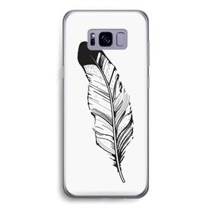 CaseCompany Pluim: Samsung Galaxy S8 Transparant Hoesje