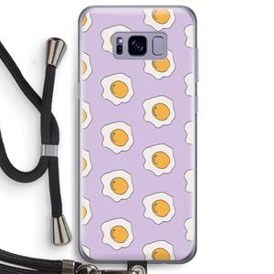 CaseCompany Bacon to my eggs #1: Samsung Galaxy S8 Plus Transparant Hoesje met koord