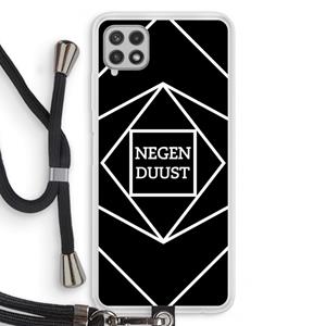 CaseCompany Negenduust geometrisch: Samsung Galaxy A22 4G Transparant Hoesje met koord