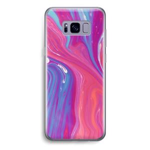 CaseCompany Paarse stroom: Samsung Galaxy S8 Transparant Hoesje