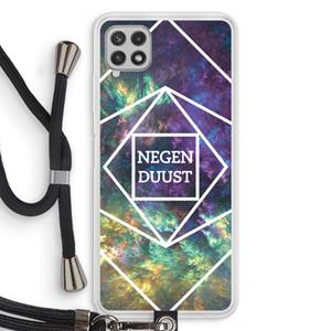 CaseCompany Negenduust ruimte: Samsung Galaxy A22 4G Transparant Hoesje met koord