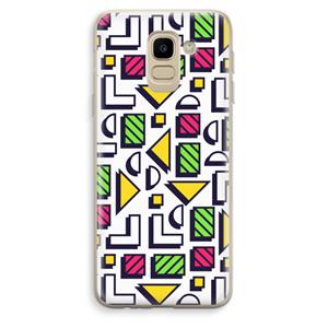CaseCompany 8-bit N°4: Samsung Galaxy J6 (2018) Transparant Hoesje