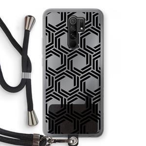 CaseCompany Geometrisch patroon: Xiaomi Redmi 9 Transparant Hoesje met koord
