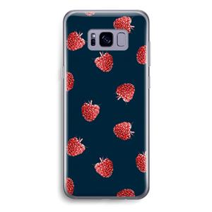 CaseCompany Framboosjes: Samsung Galaxy S8 Transparant Hoesje