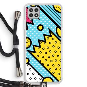 CaseCompany Pop Art #1: Samsung Galaxy A22 4G Transparant Hoesje met koord