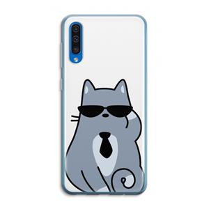 CaseCompany Cool cat: Samsung Galaxy A50 Transparant Hoesje