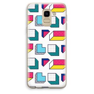 CaseCompany 8-bit N°7: Samsung Galaxy J6 (2018) Transparant Hoesje