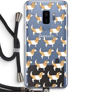 CaseCompany Doggy: Samsung Galaxy S9 Plus Transparant Hoesje met koord