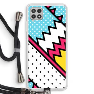 CaseCompany Pop Art #2: Samsung Galaxy A22 4G Transparant Hoesje met koord