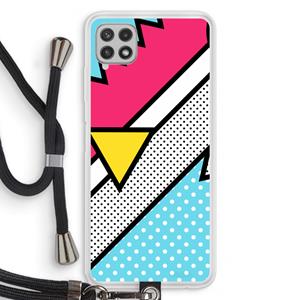 CaseCompany Pop Art #3: Samsung Galaxy A22 4G Transparant Hoesje met koord