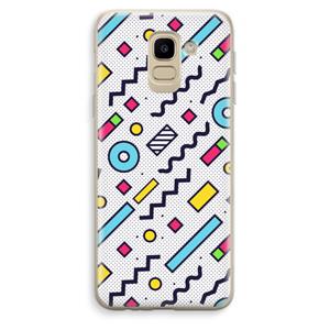 CaseCompany 8-bit N°8: Samsung Galaxy J6 (2018) Transparant Hoesje
