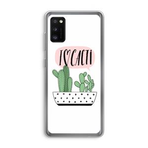 CaseCompany I love cacti: Samsung Galaxy A41 Transparant Hoesje