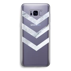 CaseCompany Marmeren pijlen: Samsung Galaxy S8 Transparant Hoesje