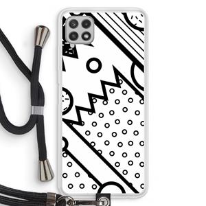CaseCompany Pop Art #4: Samsung Galaxy A22 4G Transparant Hoesje met koord