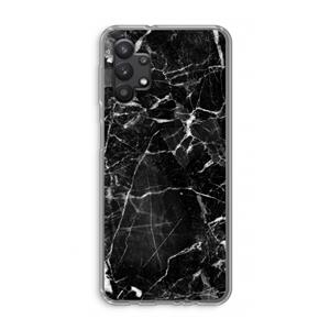 CaseCompany Zwart Marmer 2: Samsung Galaxy A32 5G Transparant Hoesje