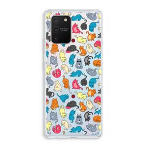 CaseCompany Kleurrijke katten: Samsung Galaxy S10 Lite Transparant Hoesje