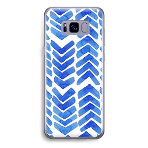 CaseCompany Blauwe pijlen: Samsung Galaxy S8 Transparant Hoesje