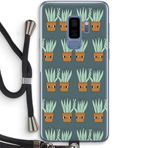 CaseCompany Sansevieria: Samsung Galaxy S9 Plus Transparant Hoesje met koord