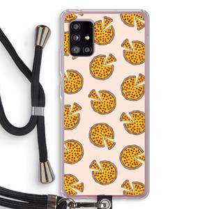 CaseCompany You Had Me At Pizza: Samsung Galaxy A51 5G Transparant Hoesje met koord