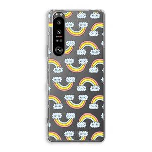 CaseCompany Regenboog: Sony Xperia 1 III Transparant Hoesje