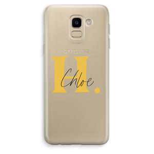 CaseCompany Amber Script: Samsung Galaxy J6 (2018) Transparant Hoesje