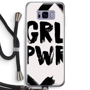 CaseCompany Girl Power #2: Samsung Galaxy S8 Plus Transparant Hoesje met koord