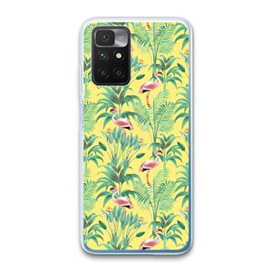 CaseCompany Flamingo party: Xiaomi Redmi 10 Transparant Hoesje